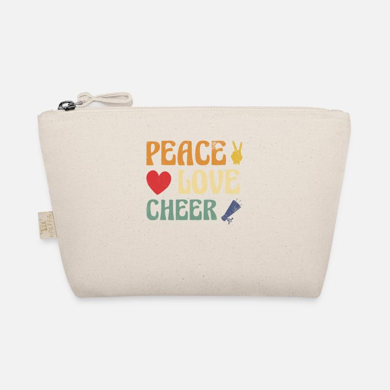 Peace Love Cheer Design for Cheerleader Cheer Organic Pouch