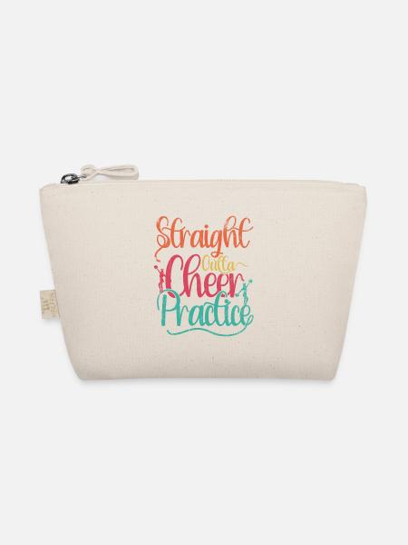 Straight Outta Cheer Practice for Cheerleaders - Organic Pouch - nature - Front