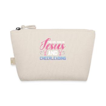 This girl runs on Jesus and cheers the - Organic Pouch - nature - Front