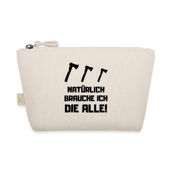 Männer Holzmachen Axt Sammlung Holz - Bio-Täschchen - Natur - Vorne
