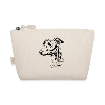 ITALIENISCHES WINDSPIEL Portrait Windhund Wilsigns - Bio-Täschchen - Natur - Vorne
