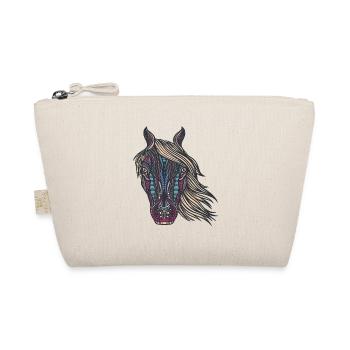 Tribal horse design for riders, - Organic Pouch - nature - Front