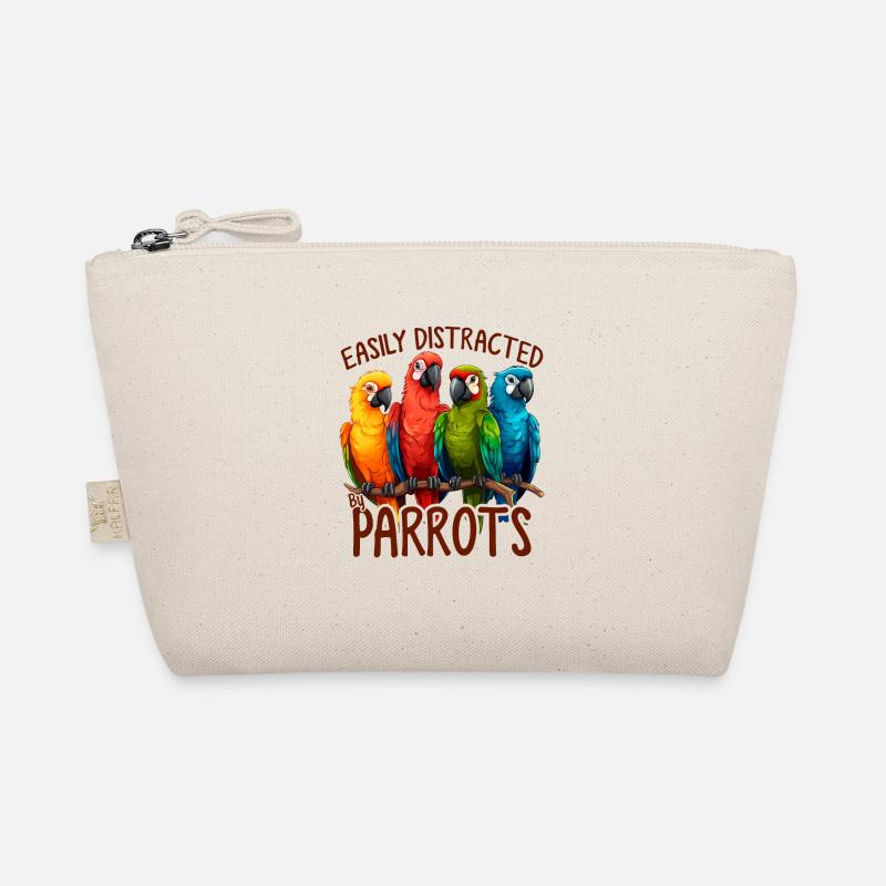 Easily Distracted By Parrot Lovers Funny Parrot Organic Pouch