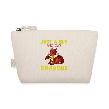 Just A Boy Who Loves Dragons - Organic Pouch - nature - Front