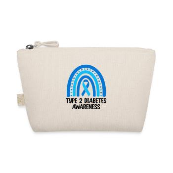 Sensibilisation au diabète Blue Ribbon Rainbow T1D - Trousse biologique - nature - Devant