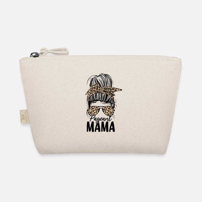 Pageant Mama Messy Bun Leopard Beauty Contest Organic Pouch