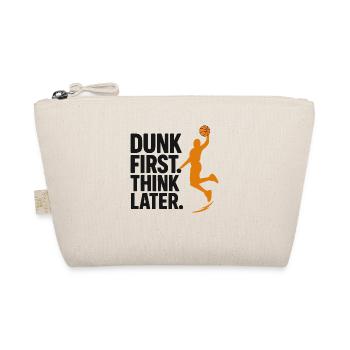 First dunk then think basketball - Organic Pouch - nature - Front