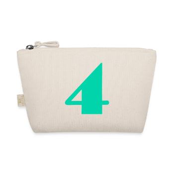 4 YEARS,4TH BIRTHDAY,4 BIRTHDAY,4 - Organic Pouch - nature - Front
