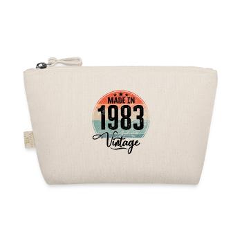 Vintage Made in 1983 Year of birth 1983 Birthday - Organic Pouch - nature - Front