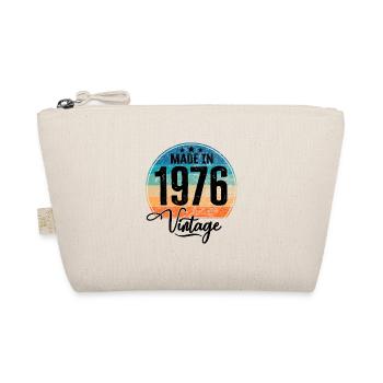Vintage Made in 1976 Year of birth 1976 Birthday - Organic Pouch - nature - Front