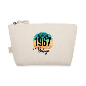 Vintage Made in 1967 Year of birth 1967 Birthday - Organic Pouch - nature - Front