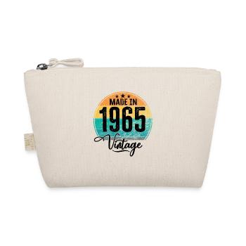 Vintage Made in 1965 Year of birth 1965 Birthday - Organic Pouch - nature - Front