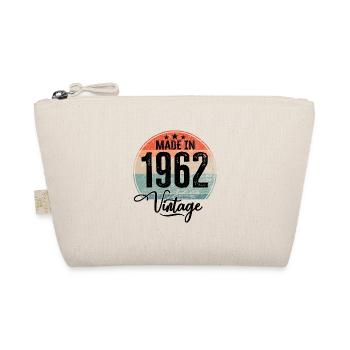 Vintage Made in 1962 Year of birth 1962 Birthday - Organic Pouch - nature - Front