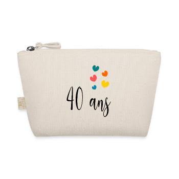 40. 40 ANS. 40e ANNIVERSAIRE. ANNIVERSAIRE 40 ANS. - Trousse biologique - nature - Devant