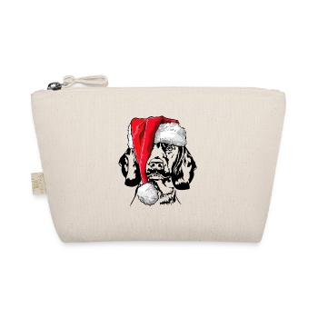 Santa Bavarian Mountain Hound Christmas - Organic Pouch - nature - Front