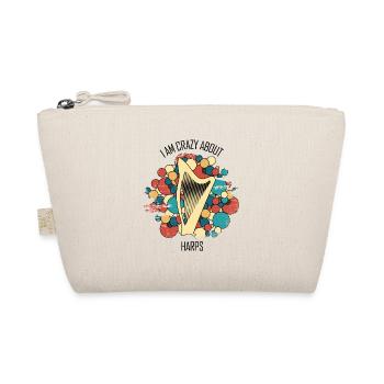 Harp Gift Musical Instrument Musician Plucking - Organic Pouch - nature - Front