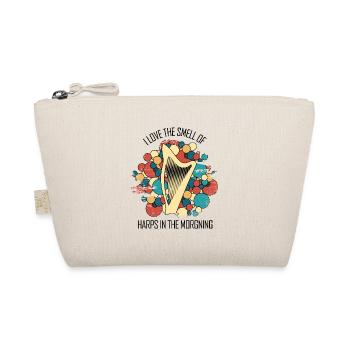 Harfe Geschenk Musikinstrument Musiker Zupfen - Bio-Täschchen - Natur - Vorne