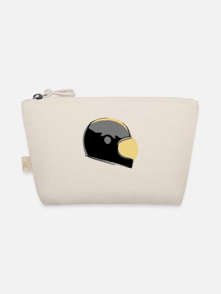 Retro Cafe Racer Helmet - Organic Pouch - nature - Front