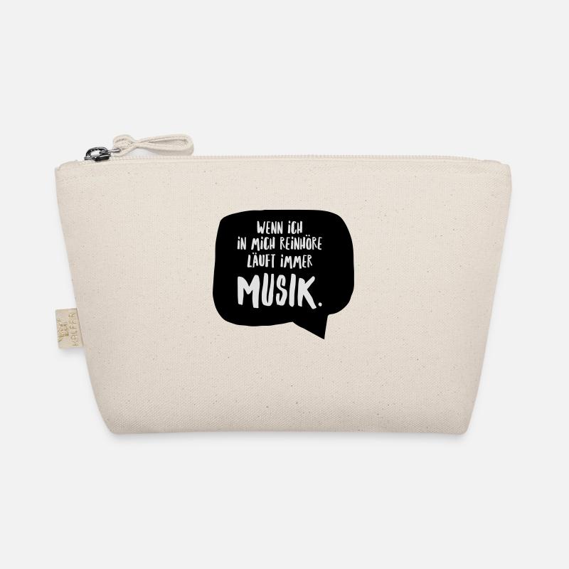 Musik Spruch Lustig Sprechblase DJ - Bio-Täschchen - Natur