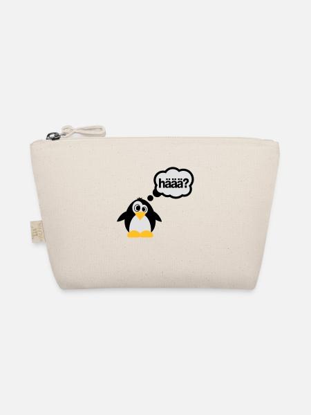 Pinguine - häää? - Bio-Täschchen - Natur - Vorne