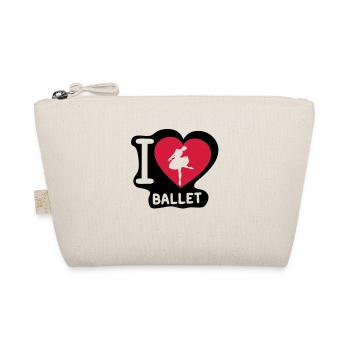 love heart heart ballet dancer Dancer1 - Organic Pouch - nature - Front