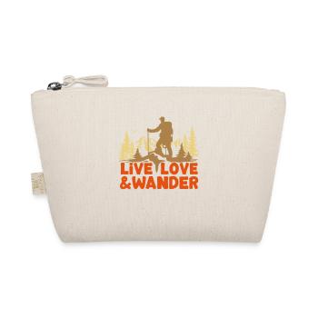 Live Love and Wander for hikers, Nordic Walkers - Organic Pouch - nature - Front