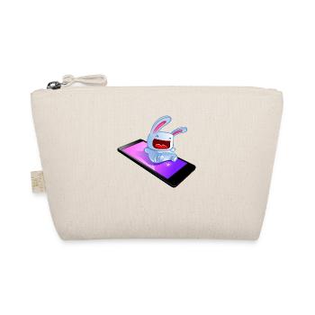 lapin sur son téléphone - Trousse biologique - nature - Devant