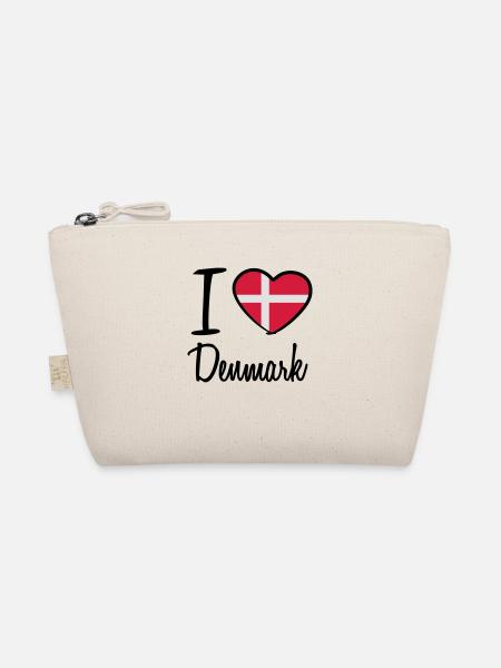 I Love Denmark Danmark Logo - Trousse biologique - nature - Devant