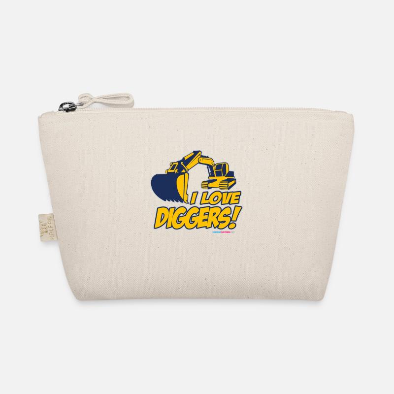 I Love Diggers - Organic Pouch - nature