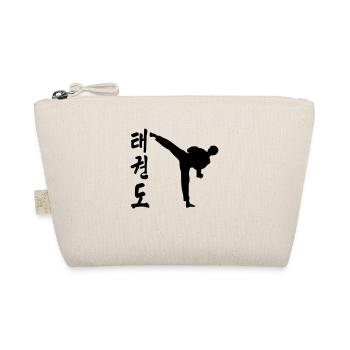 taekwondo high kick kick fight - Organic Pouch - nature - Front
