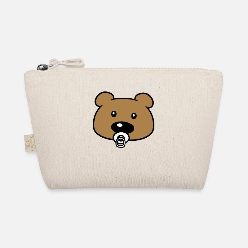 baby teddy face head pacifier suesser smaller Organic Pouch