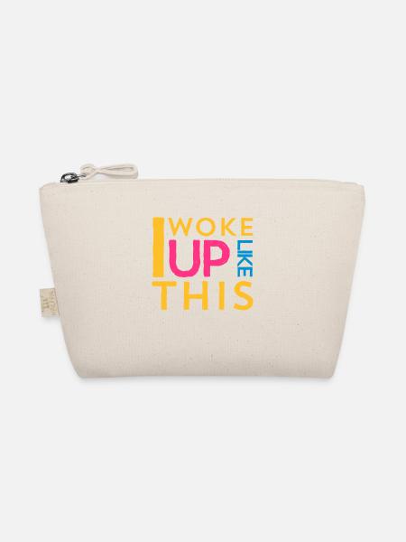 i woke up like this - Bio-Täschchen - Natur - Vorne