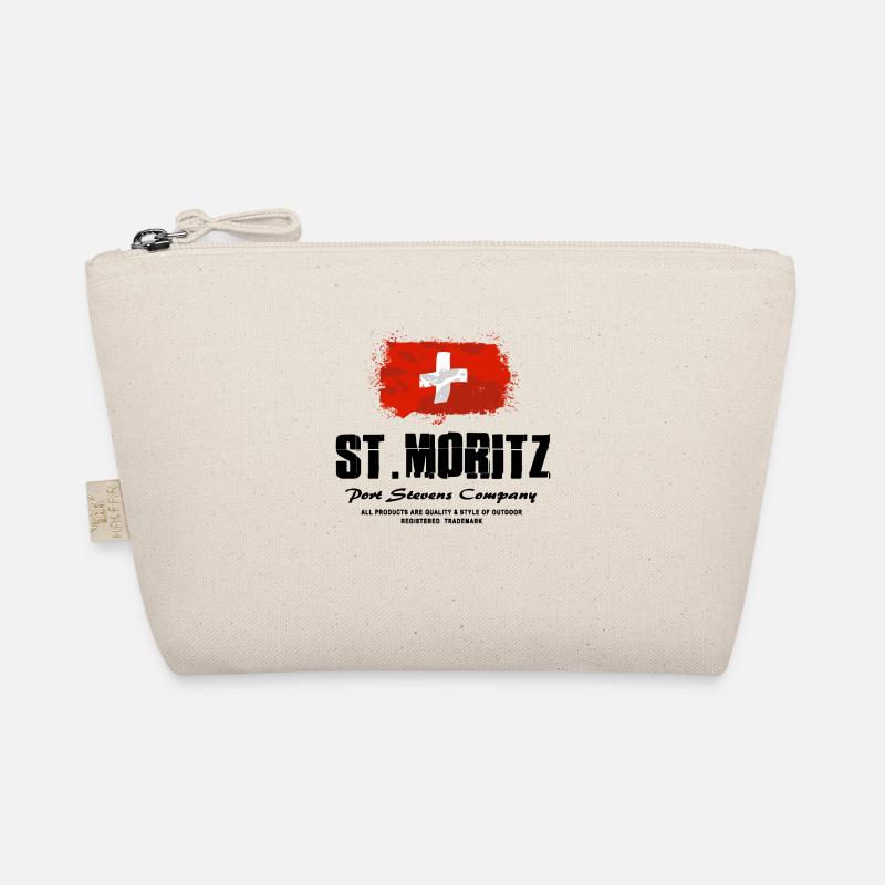 St. Moritz - Swiss Flag - Bio-Täschchen - Natur