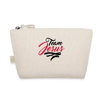 schriftzug kreuz symbol team crew freunde jesus ch - Bio-Täschchen - Natur - Vorne