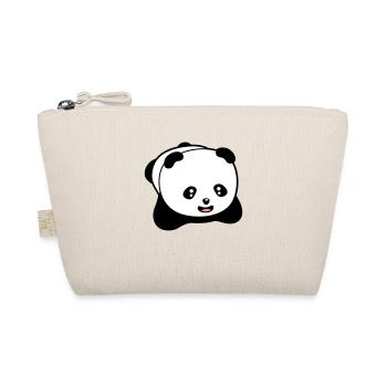 Laughing kawaii panda - Organic Pouch - nature - Front