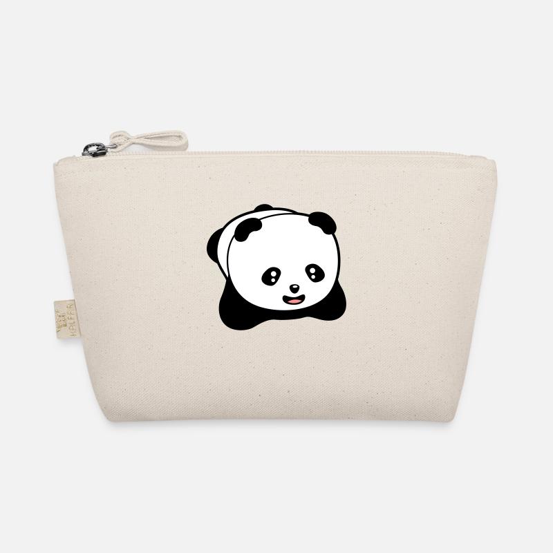 Laughing kawaii panda Organic Pouch