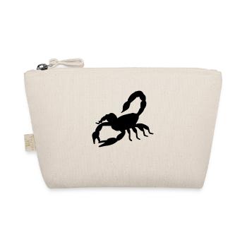 skorpion silhouette - Bio-Täschchen - Natur - Vorne