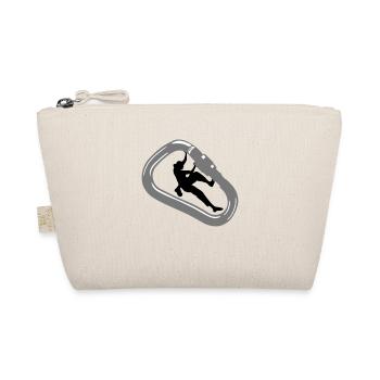 Klettern, Karabiner und Kletterin - Bio-Täschchen - Natur - Vorne