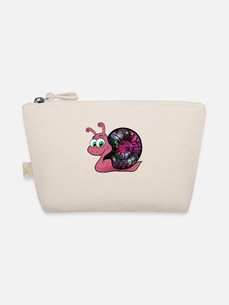 sweet Opal Snail - süsse Opal Schnecke - Organic Pouch - nature - Front