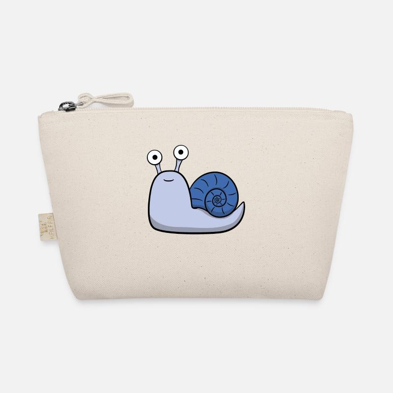 Escargot mignon avec maison en bleu Trousse biologique