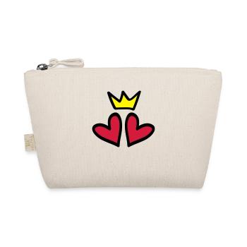 heart crown heart love symbol - Organic Pouch - nature - Front