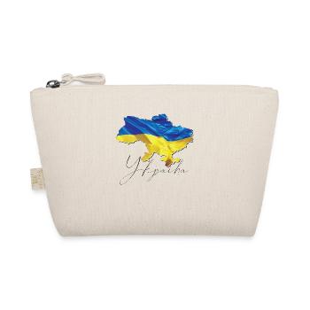 Ukraine Flag in Ukraine Map UA - Organic Pouch - nature - Front