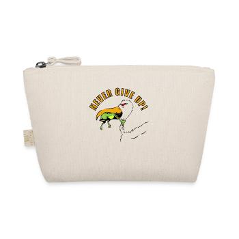 NEVER GIVE UP - Organic Pouch - nature - Front