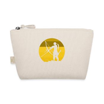 Bow Hunting Archery Longbow Bow & Arrow Archer - Organic Pouch - nature - Front