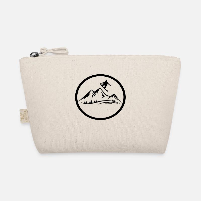 Snowboard Snowboarder - Organic Pouch - nature