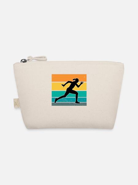 Endurance Athlete Vintage Gym Fitness Runner - Organic Pouch - nature - Front