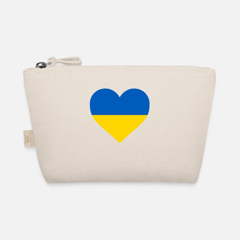 Ukraine Herz - Bio-Täschchen - Natur
