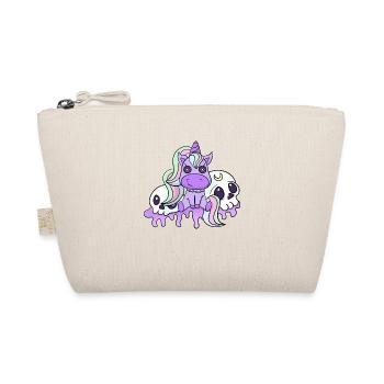 Pastel goth creepy witchy unicorn now goth bubble - Organic Pouch - nature - Front