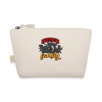 team family cat coffee department head party - Organic Pouch - nature - Front