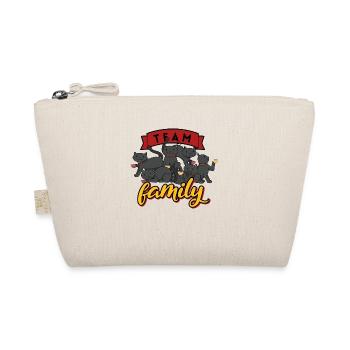 team family cat coffee department head party - Organic Pouch - nature - Front